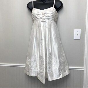 BCBG MaxAzria Silk Spaghetti Strap Babydoll Dress. (C)